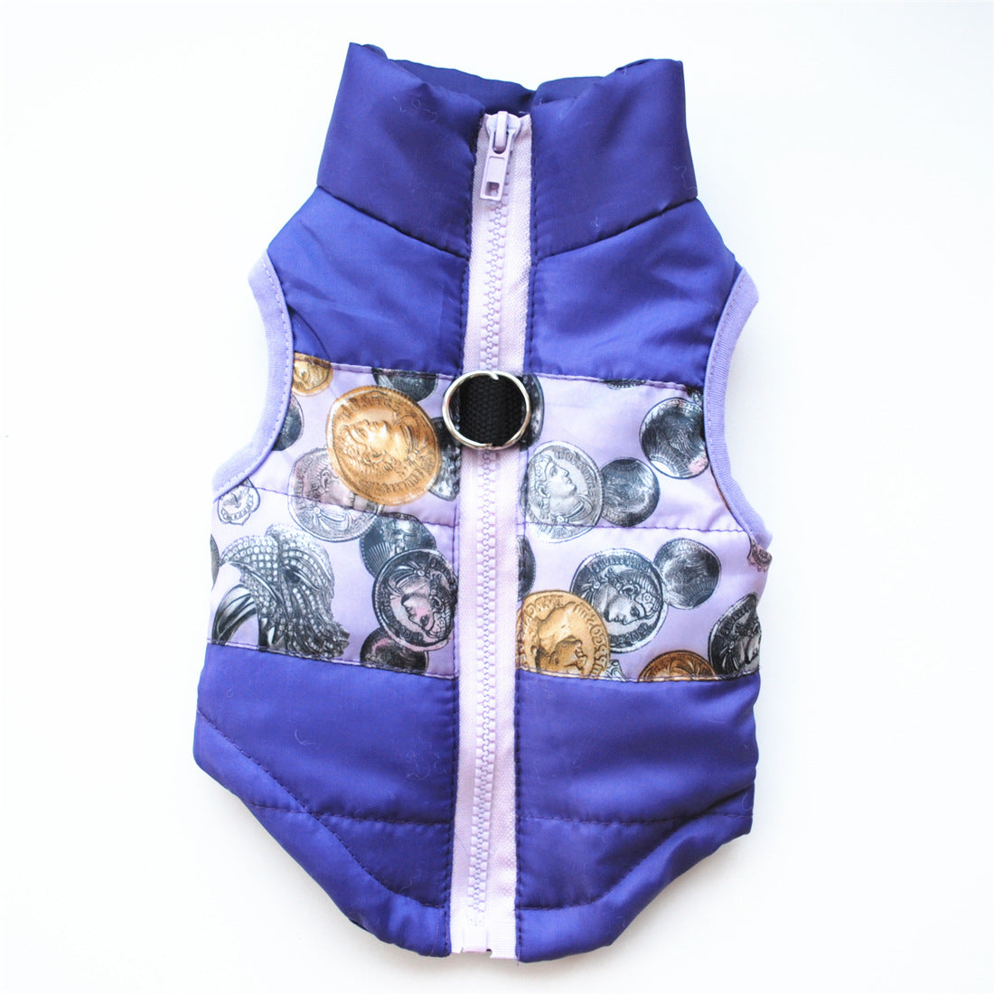Padded Jacket Waistcoat Vest, Chemical Fiber Cotton, Traction Buckle