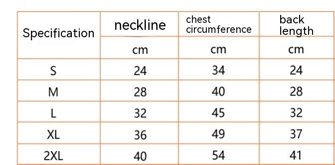 Winter Clothing Cotton Coat Dog Clothes Chest And Back