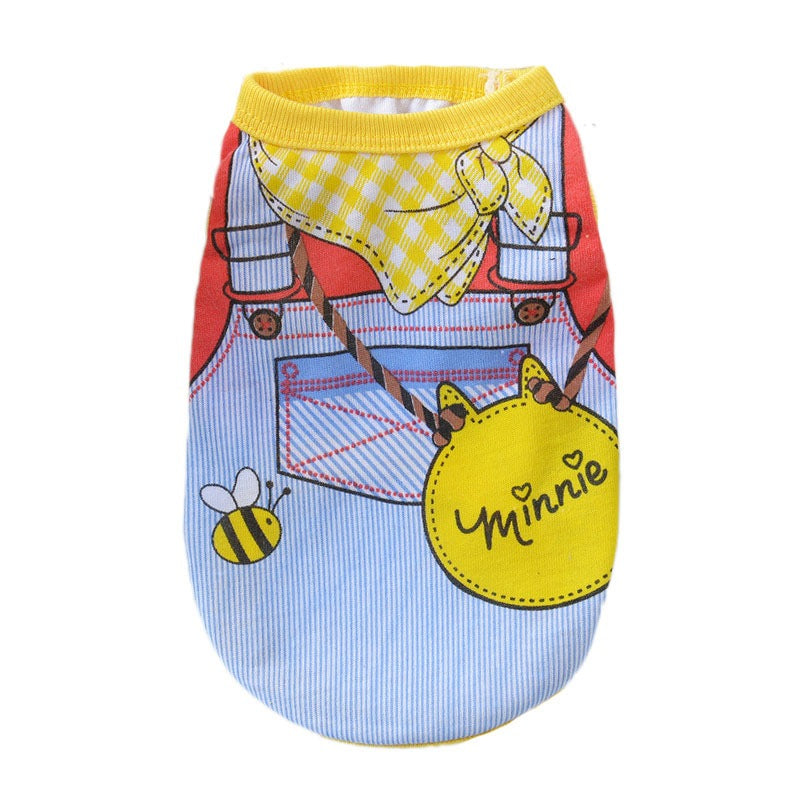 Dog Clothes Fake Sling Pure Cotton Pet Spring And Summer Vest