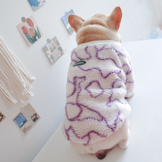 Autumn And Winter Dog Thickened Grain Fleece Coat