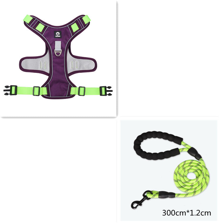 Vest Style Large Dog Chest Strap Reflective