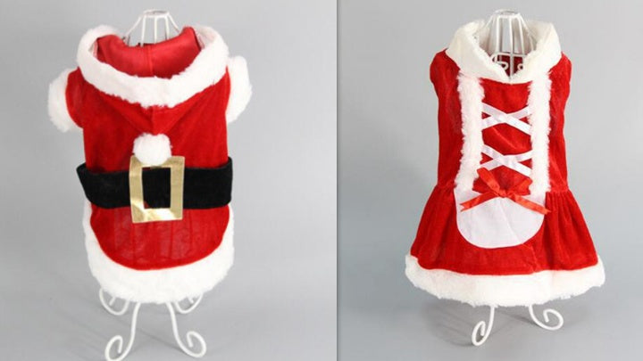 Christmas Dog Clothes Pet Vest Shirt Dog Winter Dress Warm Coat