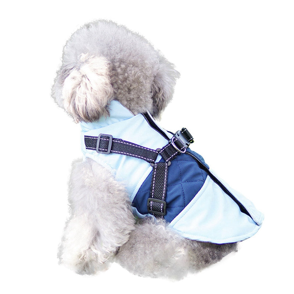 Dog Chest Back Vest Plus Velvet Thickened Reflective Traction