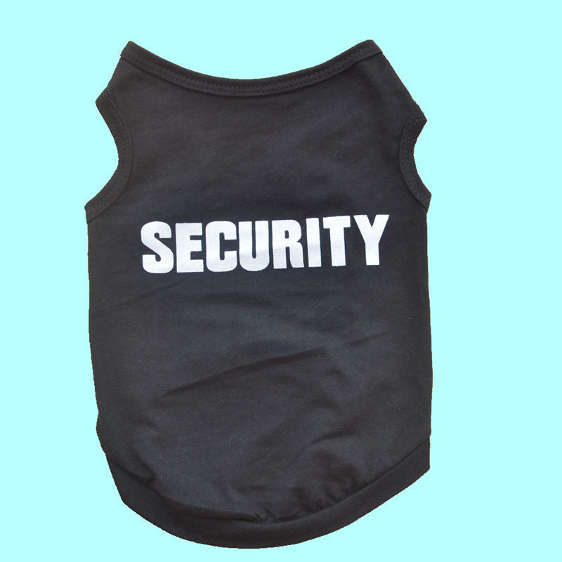 Dog clothing spring and summer cotton black vest