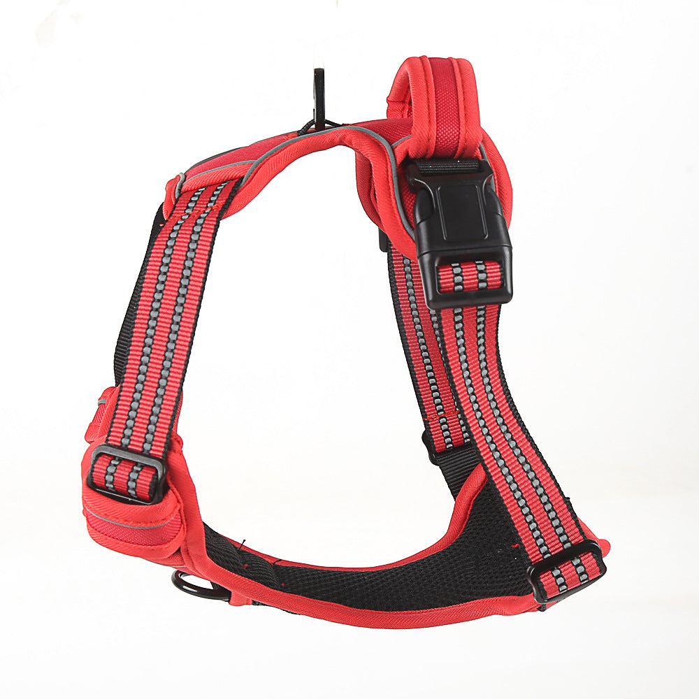 Universal Reflective Vest-style Dog Leash Chest Back