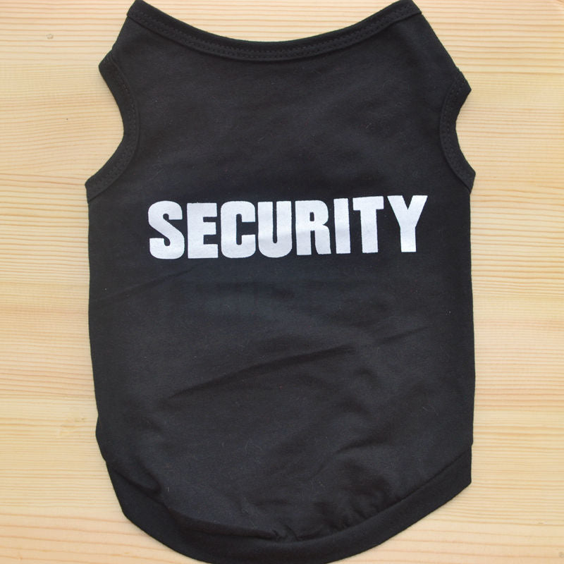 Dog clothing spring and summer cotton black vest