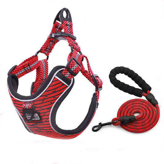 Pet chest strap explosion-proof flush reflective vest