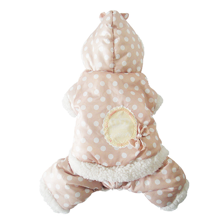 Polka Dot Cotton Jacket Dog Clothes Down Jacket