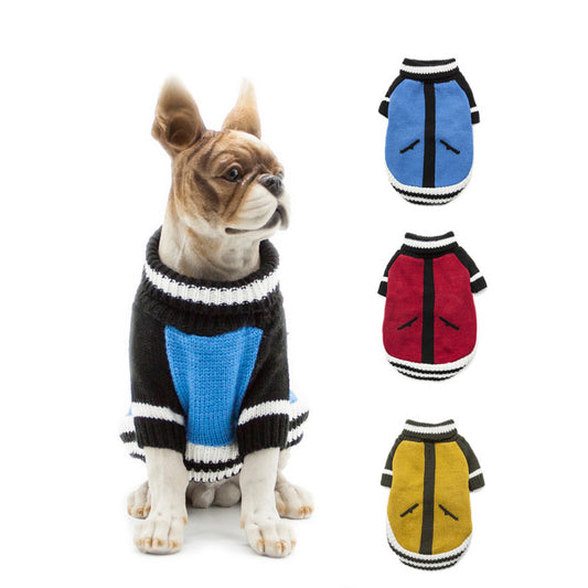 Dog knitted sweater pet warm clothes