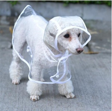 1Pc Transparent Waterproof Dog Clothes Transparent Rain Coat