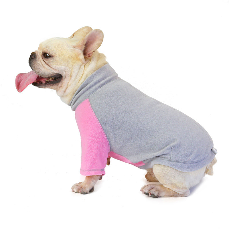 Pet Clothes Fleece Dog Clothes Elastic Elastic Pig Nose Button Adjustable