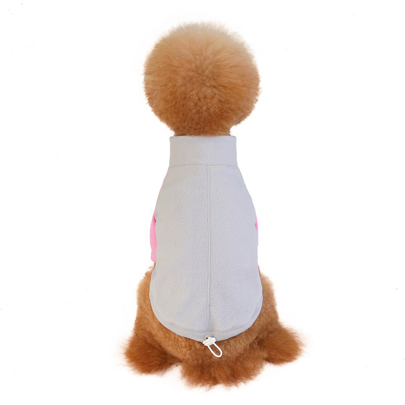 Pet Clothes Fleece Dog Clothes Elastic Elastic Pig Nose Button Adjustable