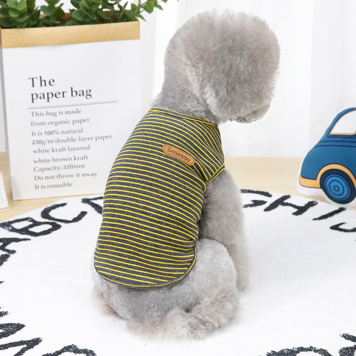 Pet Dog Clothes Thin Trend Striped Vest Teddy Bichon Vip Cat