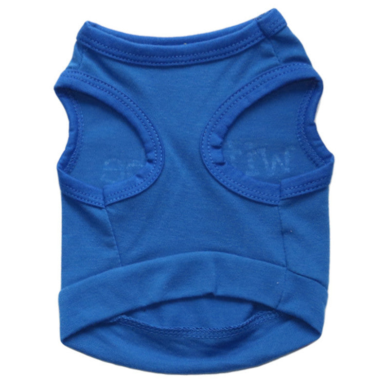 Dog Clothing Cotton Blue Follower Vest