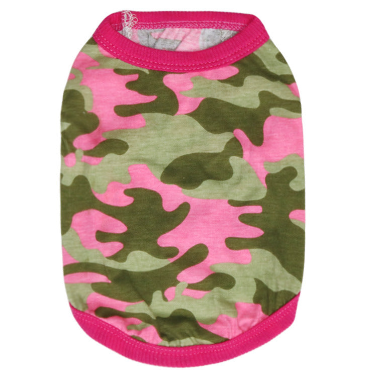 Pet Clothes Dog Clothes Cotton Yellow Woodland Camouflage