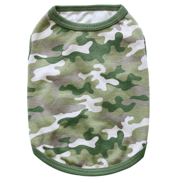 Pet Clothes Dog Clothes Cotton Yellow Woodland Camouflage