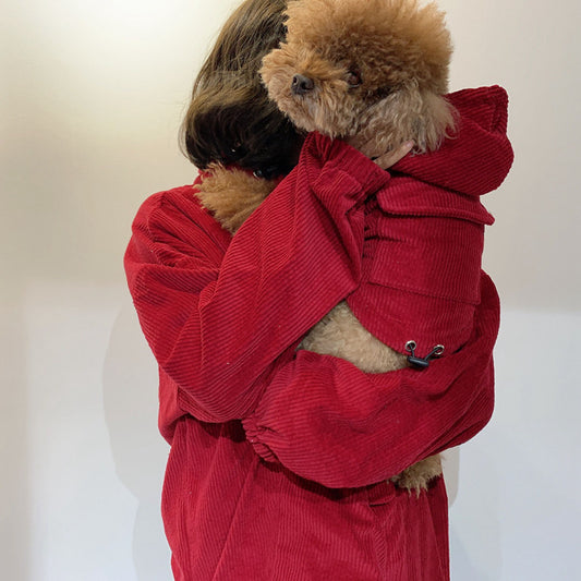 Pet Parent-Child Corduroy Coat For Cats And Dogs  Clothes