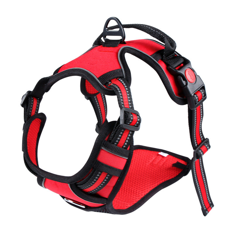 Anti-reflective Oxford Cloth Vest Traction Rope For Pet Big Dog Chest Strap