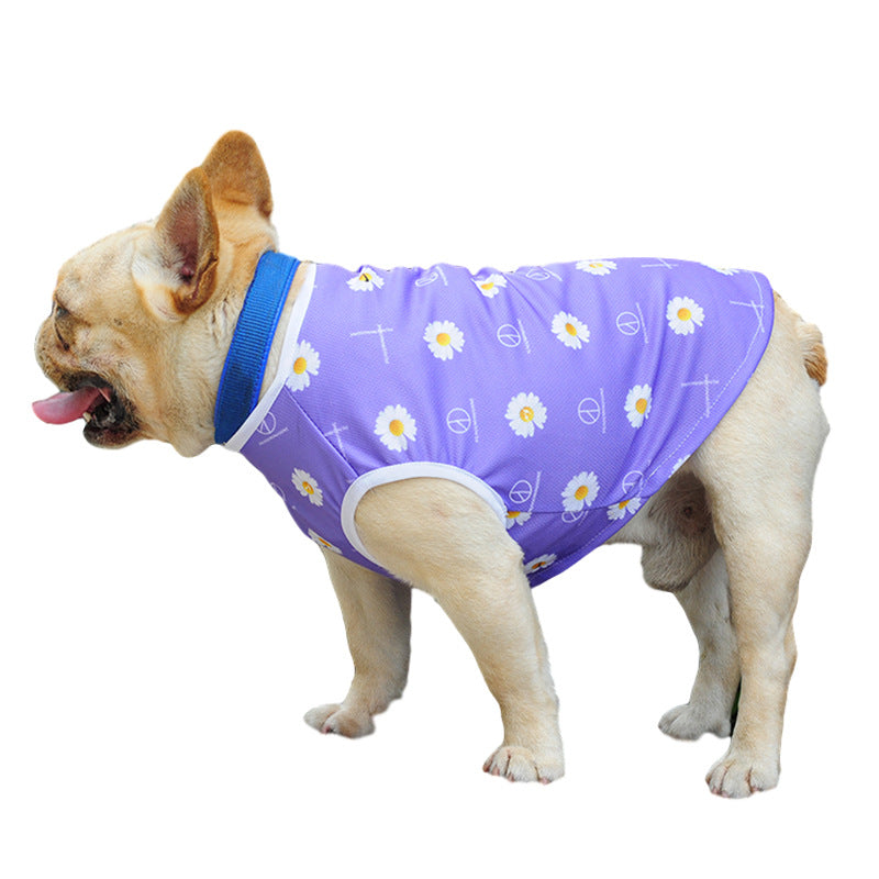 Dog Clothes Summer Daisy Pet Vest Cool And Breathable Small Dog Pet Clothes