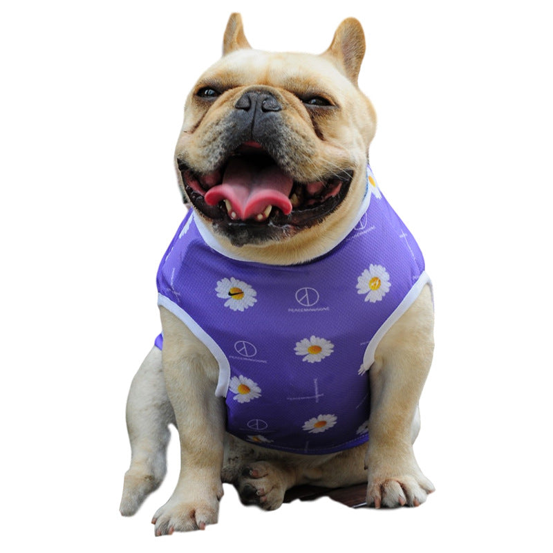 Dog Clothes Summer Daisy Pet Vest Cool And Breathable Small Dog Pet Clothes