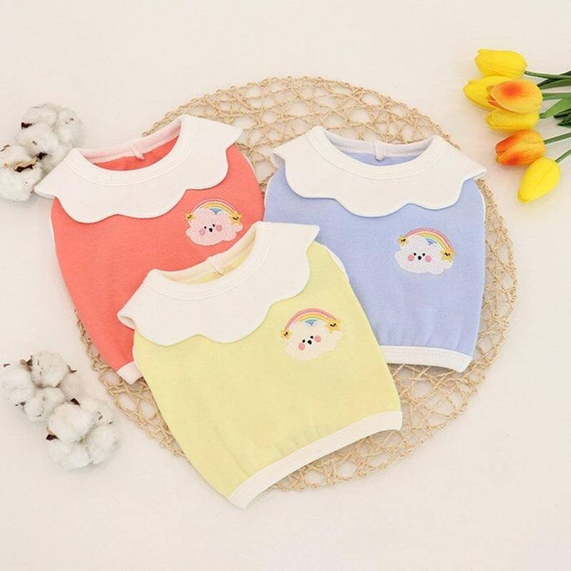 Cloud Embroidery Cute Soft Vest Dog Clothes