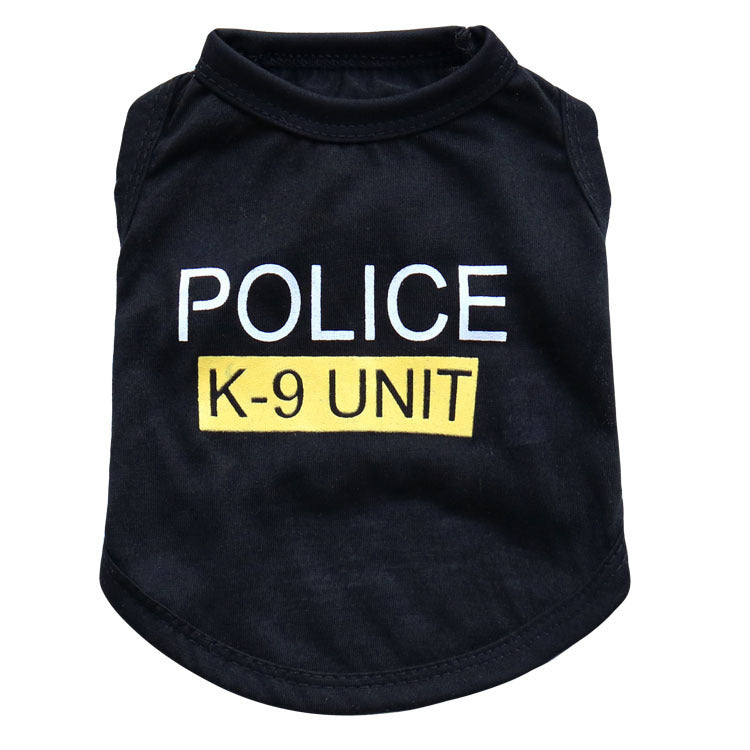 Spring And Summer Police Dog Pet Clothes Vest