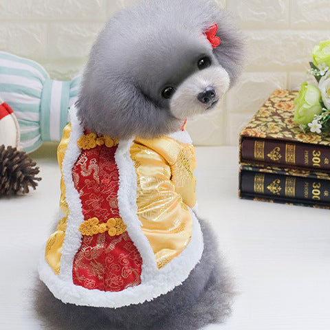 Pet Tang Costume Chinese Style Happy Dog