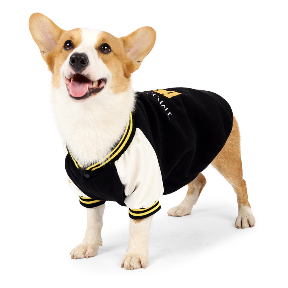 Medium Dog Clothes Baseball Sweater