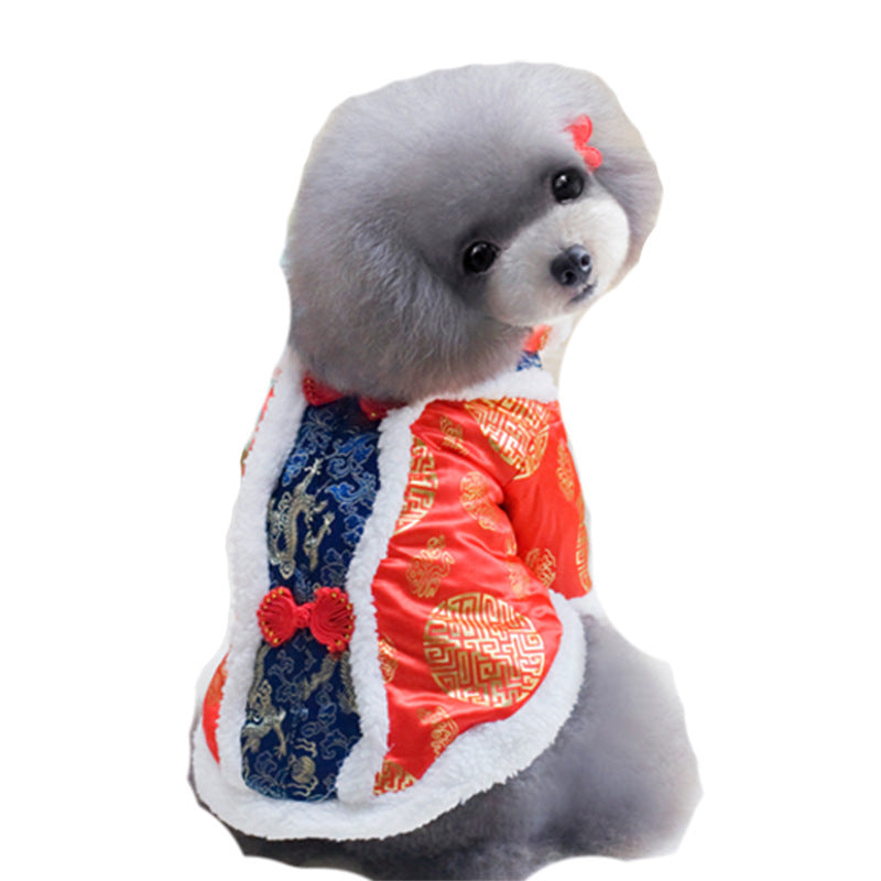 Pet Tang Costume Chinese Style Happy Dog