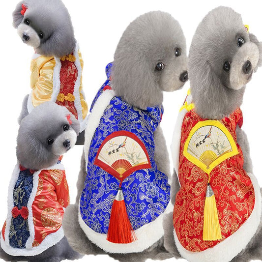 Pet Tang Costume Chinese Style Happy Dog