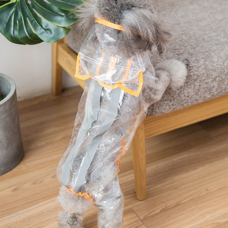 Pet dog raincoat