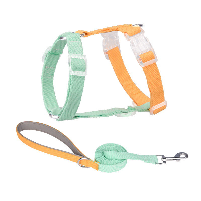 Color-coded Pet Leash Anti-breakaway Pet Chest Strap