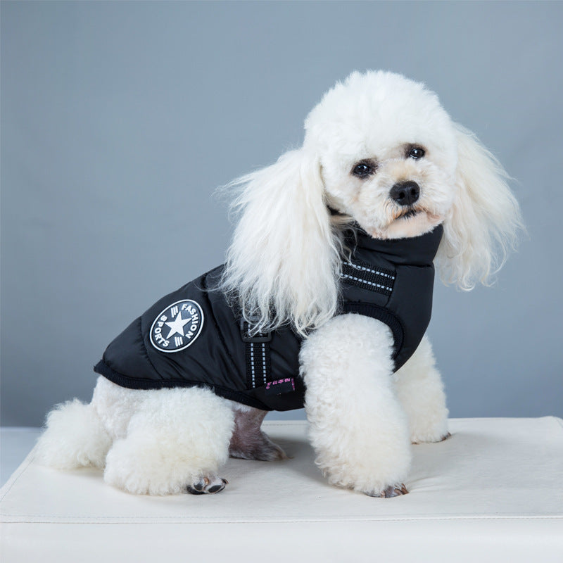 Waterproof Dog Clothes Winter Dog Coat With Harness Coat Costume