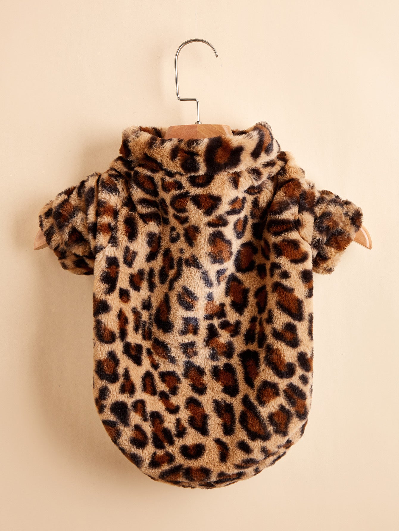 Warm Leopard Print Dog Clothes Jacket