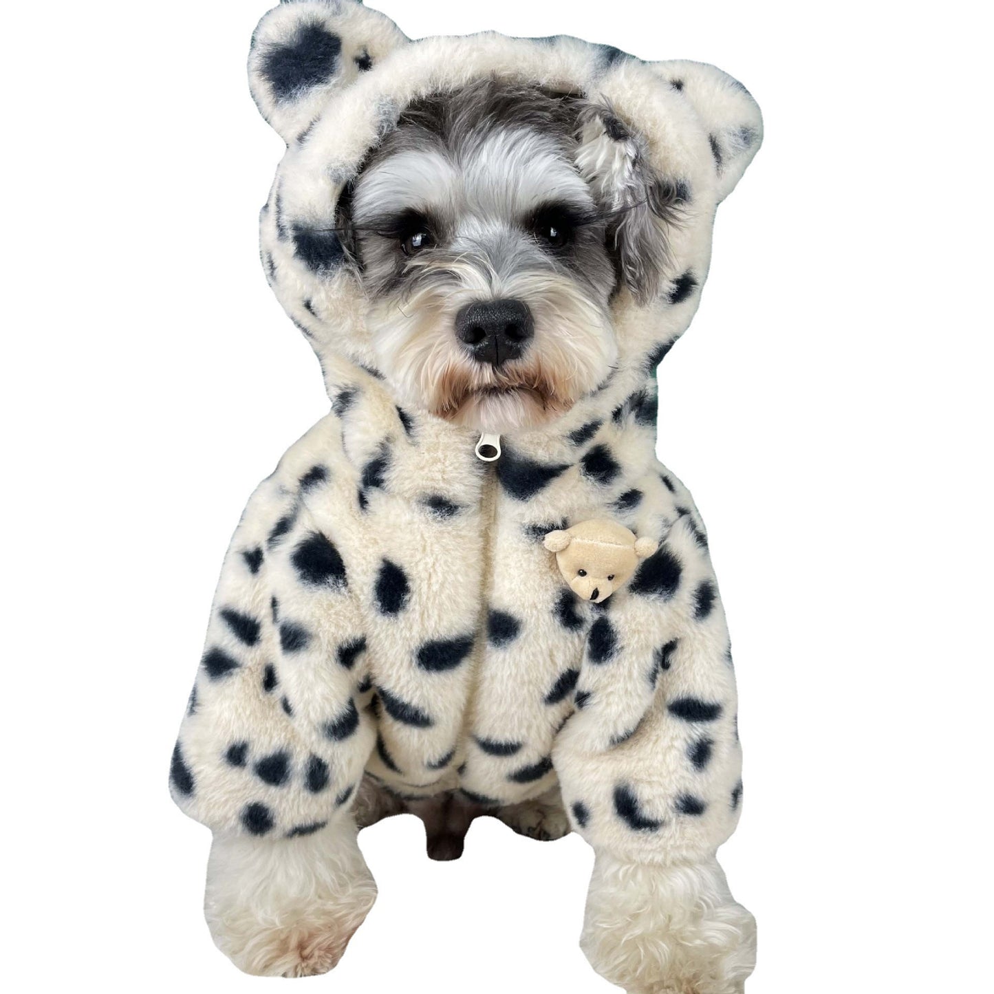 Dog Clothes Autumn And Winter Thickened Warm Spotted Plush Coat