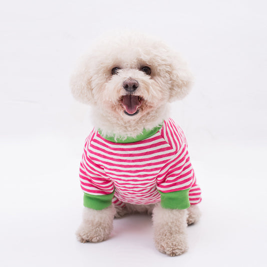 Winter Pet Dog Striped Four-legged Coat