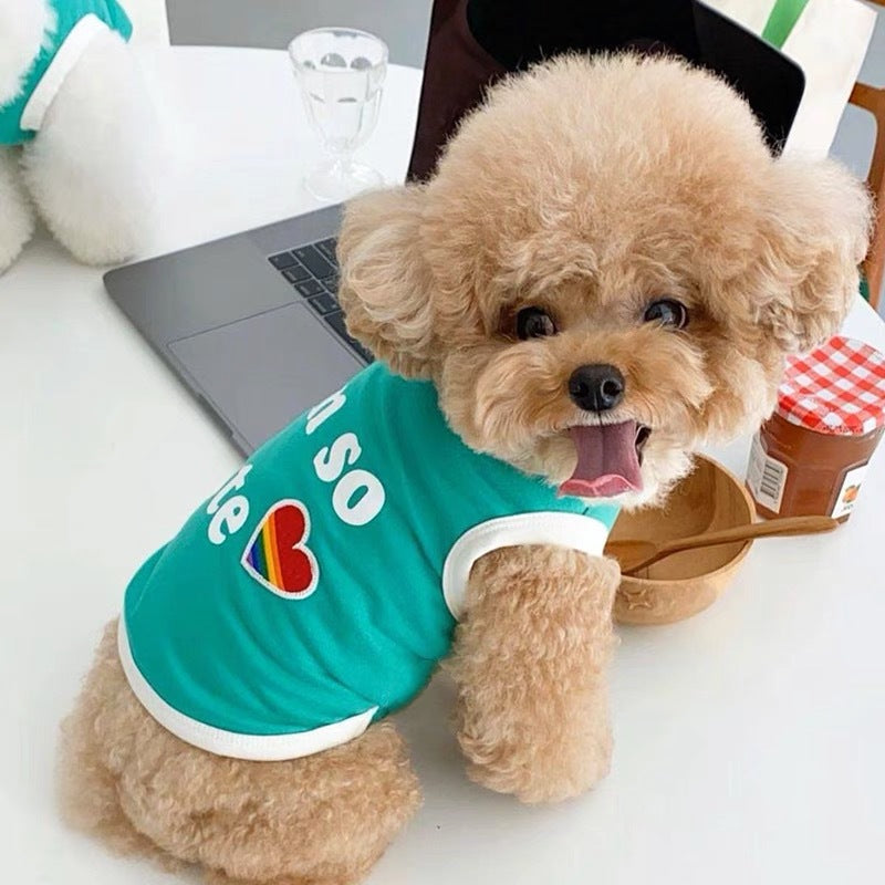 English Candy Color Dog Summer Thin Clothes Vest