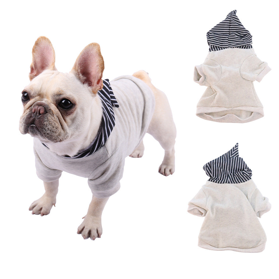 Pet Clothes Dog Fleece Padded Coat Hooded Sweater