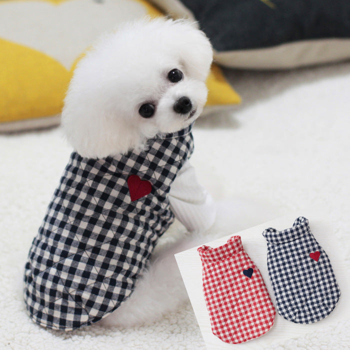 Little Peach Heart Vest Dog Clothes