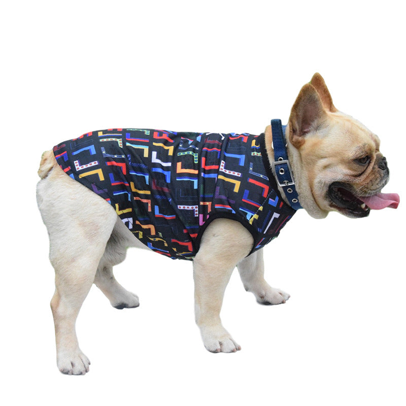 New Letter Full Print Dog Vest Pet Suit