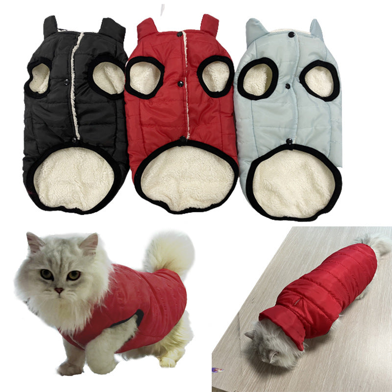 Winter Pet Coat Dog Fleece-lined Waterproof Windproof Vest