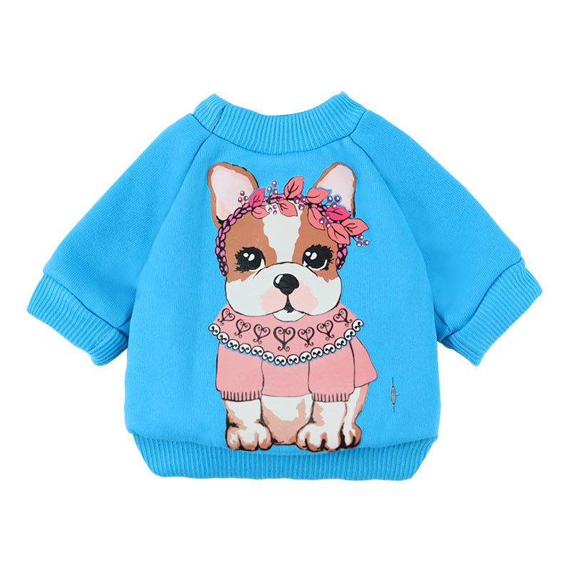 Dog Leisure Sweater Pet Multi-pattern Polyester Clothing