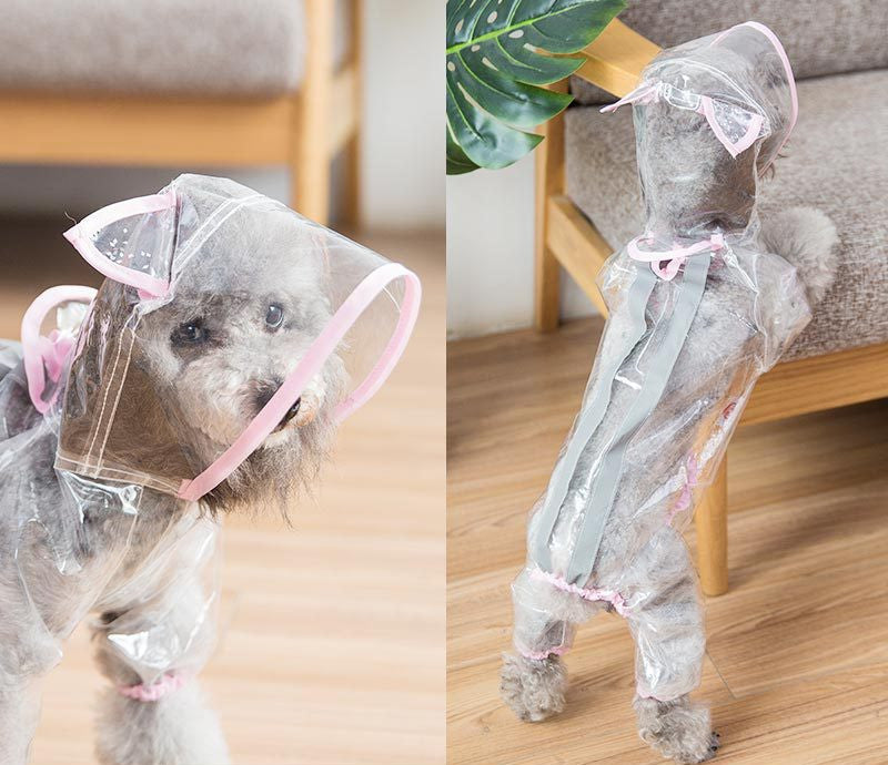 Pet dog raincoat