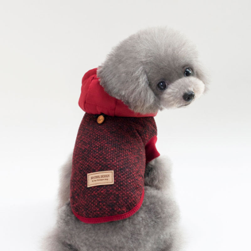 Dog Clothes Two Feet With Hood Snowflake Pet Clothing Supplies