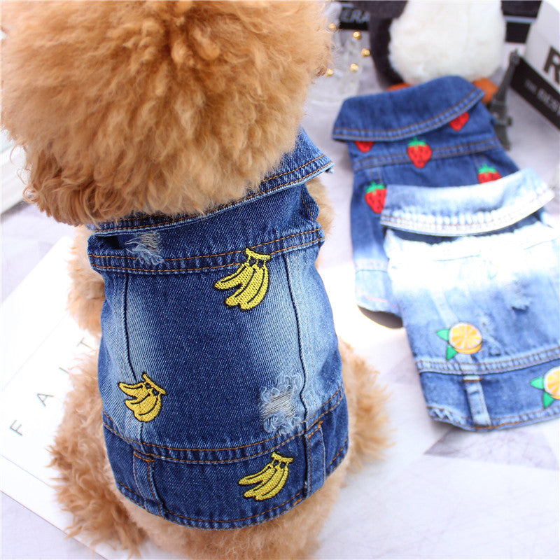 Cowboy Vest Teddy Bichon Pomeranian Cat Dog Clothes