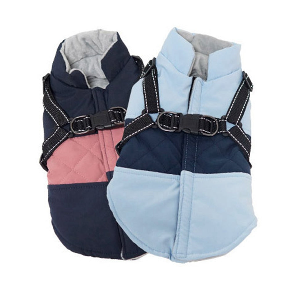 Dog Chest Back Vest Plus Velvet Thickened Reflective Traction