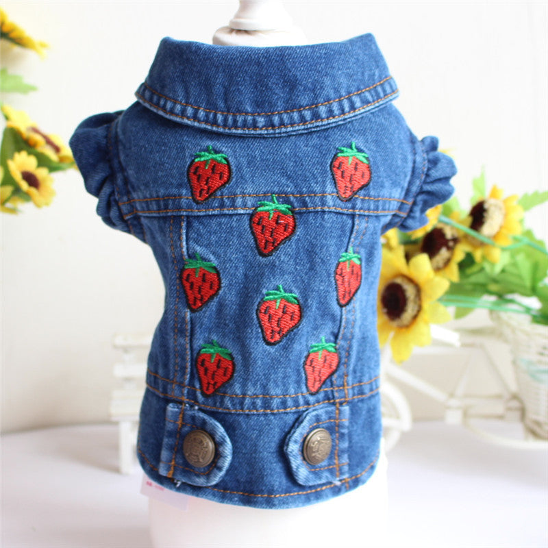 Designer Dog Clothes Small Dog Denim Jacket Coat