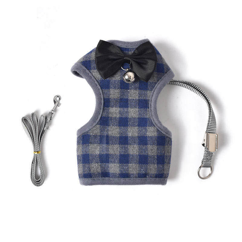 Small Dog And Cat Breathable Vest Chest And Back Pet Leash