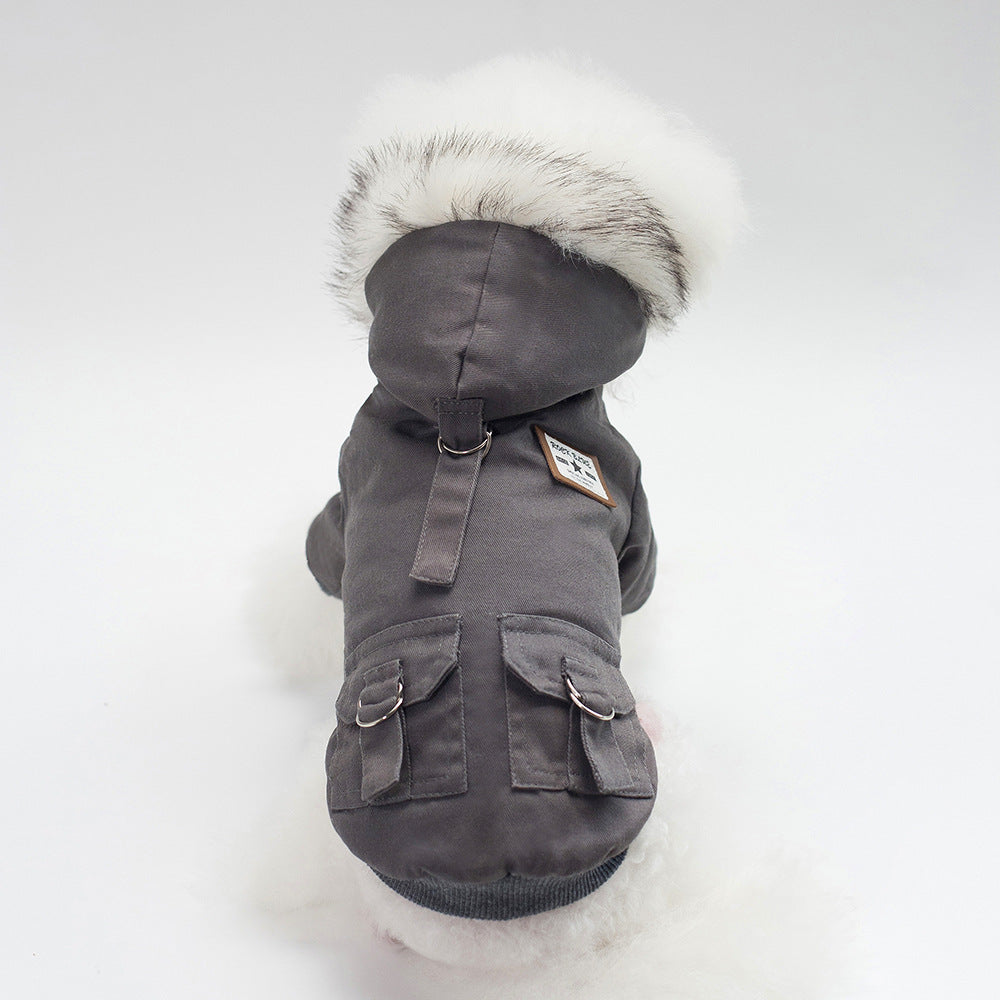 Autumn and winter dog cotton coat pet cotton vest