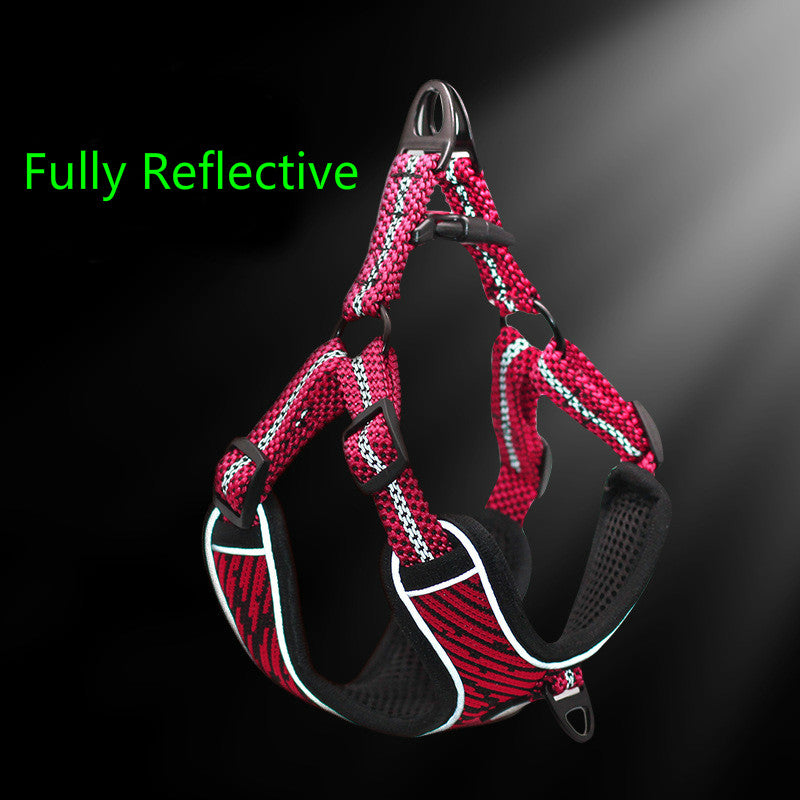 Pet chest strap explosion-proof flush reflective vest